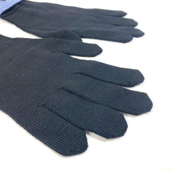 Authentic LOUIS VUITTON M71248 Gon LV Horizon gloves Glove wool Black/Red - Picture 3 of 8